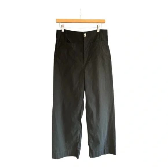 MAEVE ANTHROPOLOGIE The Colette Magic Fabric Crop Wide-Leg Pants Black 31T Tall - Picture 5 of 14